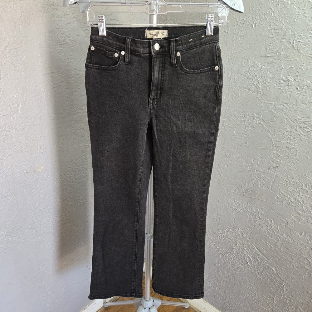 Madewell Women's Mid-rise Kick Out Jeans Black Grunge